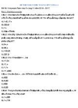 Đề thi Violympic môn Toán khối 5 vòng 11 - Năm học 2016-2017